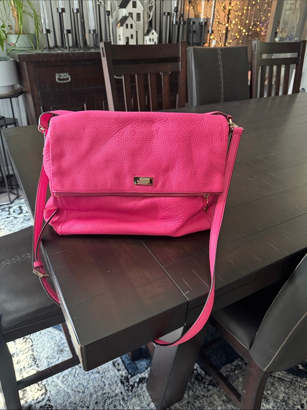 kate spade Hot Pink Pebbled Leather Crossbody Bag